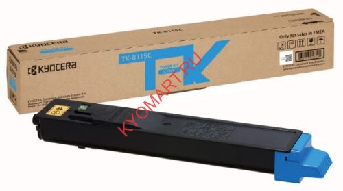 Тонер-картридж Kyocera ecosys M8124cidn/M8130cidn Cyan type TK8115C 6000 стр (о) Оригинальный тонер-картридж TK-8115C