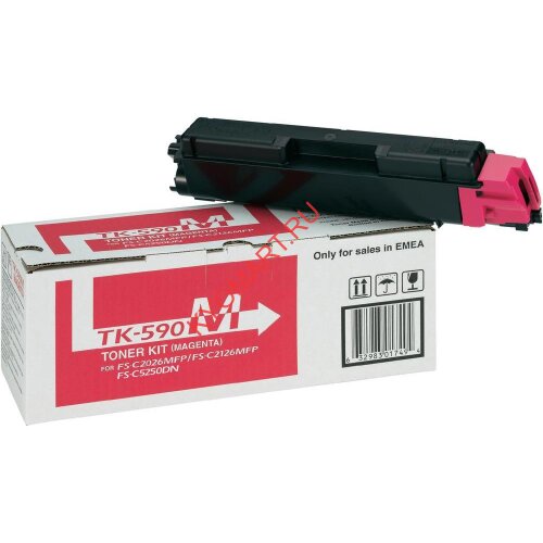 Тонер-картридж Kyocera FSC2026MFP/ 2126MFP type TK590M Magenta 5000 стр (о) Оригинальный тонер-картридж TK-590m